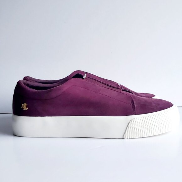 LRL ISLA Burgundy Merlot Colour Slip On Sneakers Skater Shoes Women's Size 7 - Picture 1 of 7